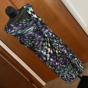 DressBarn sheath dress in stretchy polyester/spandex knit. Size 14.